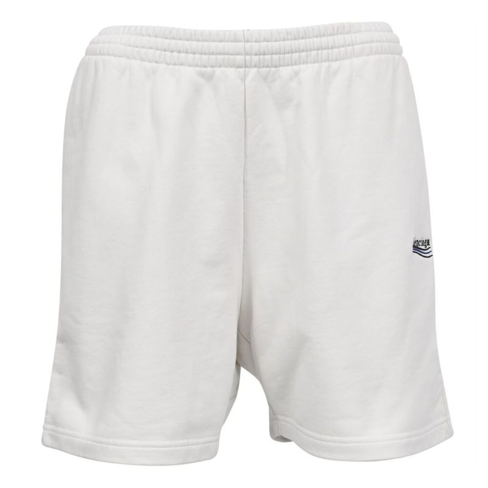 Balenciaga Jogger Shorts in White Cotton